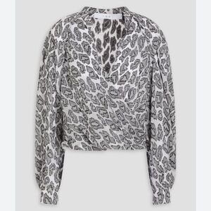 IRO Paris Black and White Patterned Blouse